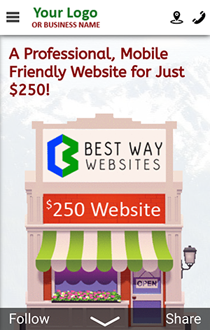 100% Mobile Responsive Website for $250