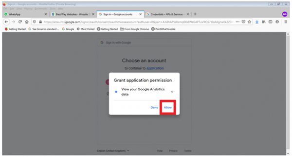 Step 30. Grant application Permission Step 30. Grant application Permission