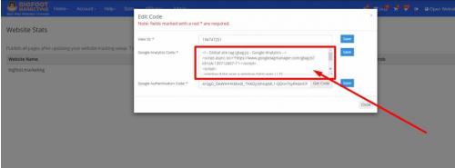 Step 8. Paste the Global Site Tag into CMS Webstats