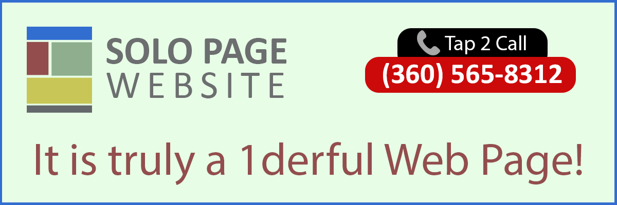 One Page Websites,1 Page Website,Single Page Site. Solo Page Website Theme,1derful Page by Best Way Websites